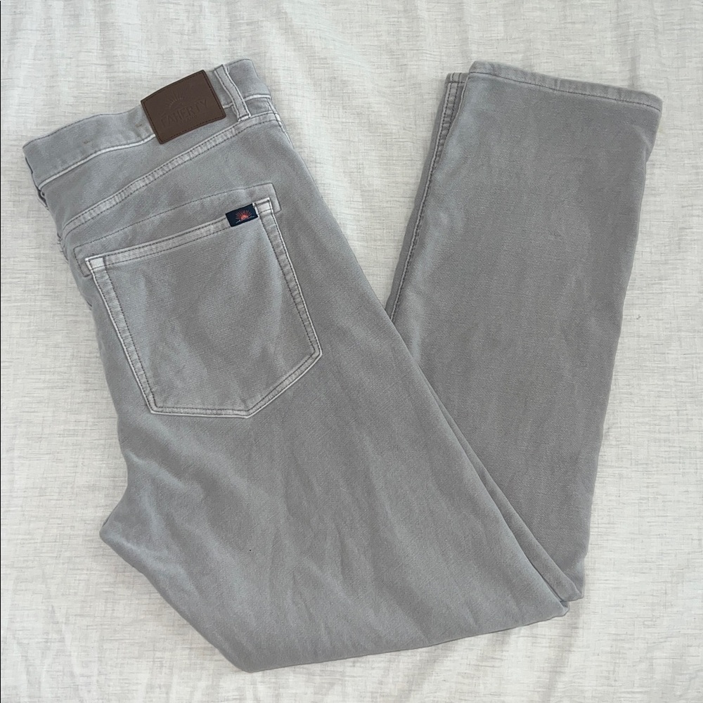 Faherty Gray Stretch Terry Five Pocket